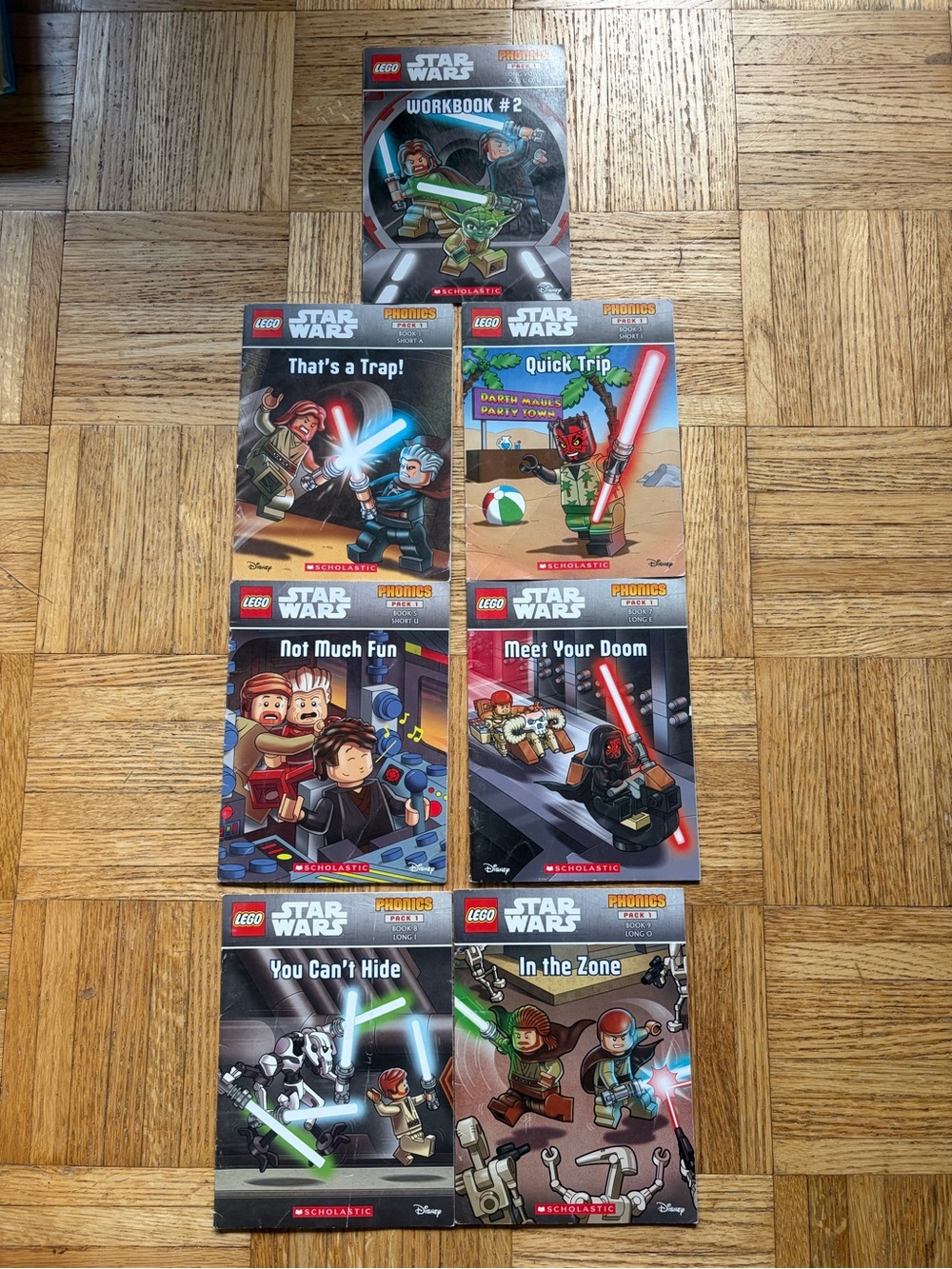 Disney Star Wars Scholastic LEGO Kids Phonics Books Fandom Collectibles 7 Qty
